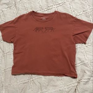 Mauve pink cropped shirt